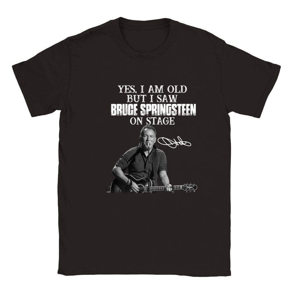Official Yes I am old but I saw Bruce Springsteen on stage signature Classic Kids Crewneck T-shirt
