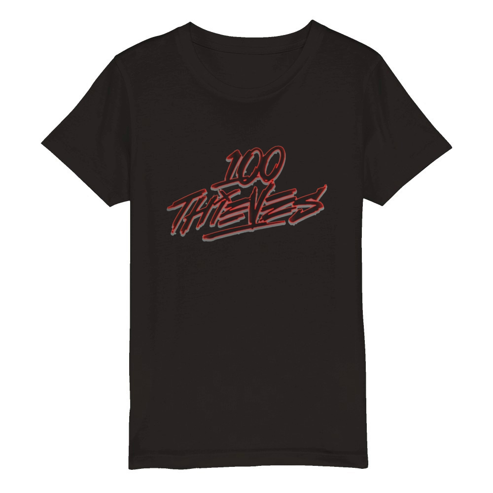 100 Thieves Logo Organic Kids Crewneck T-shirt