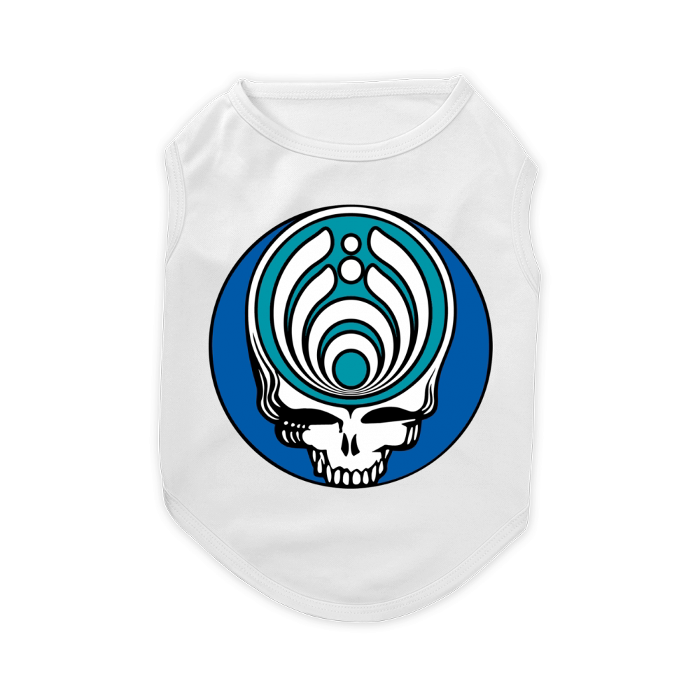 Bassnectar Blue Skull Head Pet T-Shirt