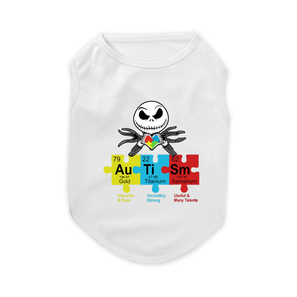 Jack Skellington Autism Periodic Table shirt Pet T-Shirt