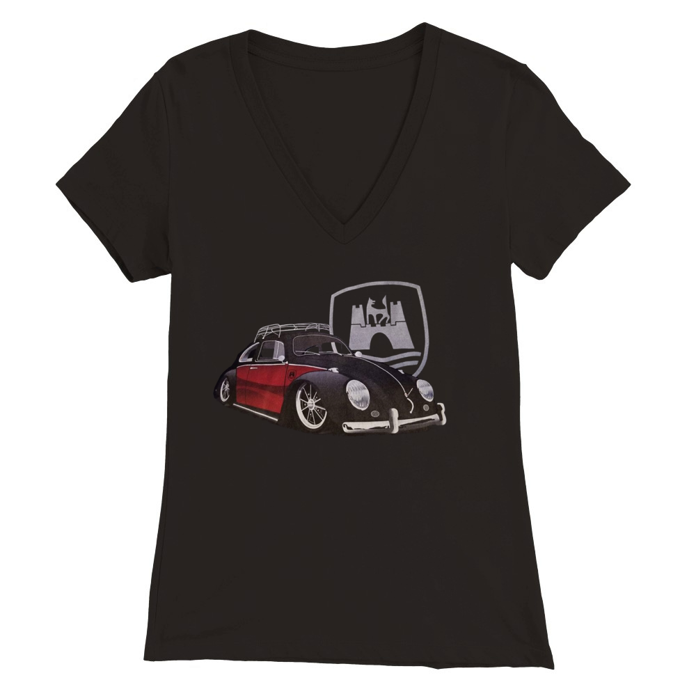Vintage Volkswagen Premium Womens V-Neck T-shirt