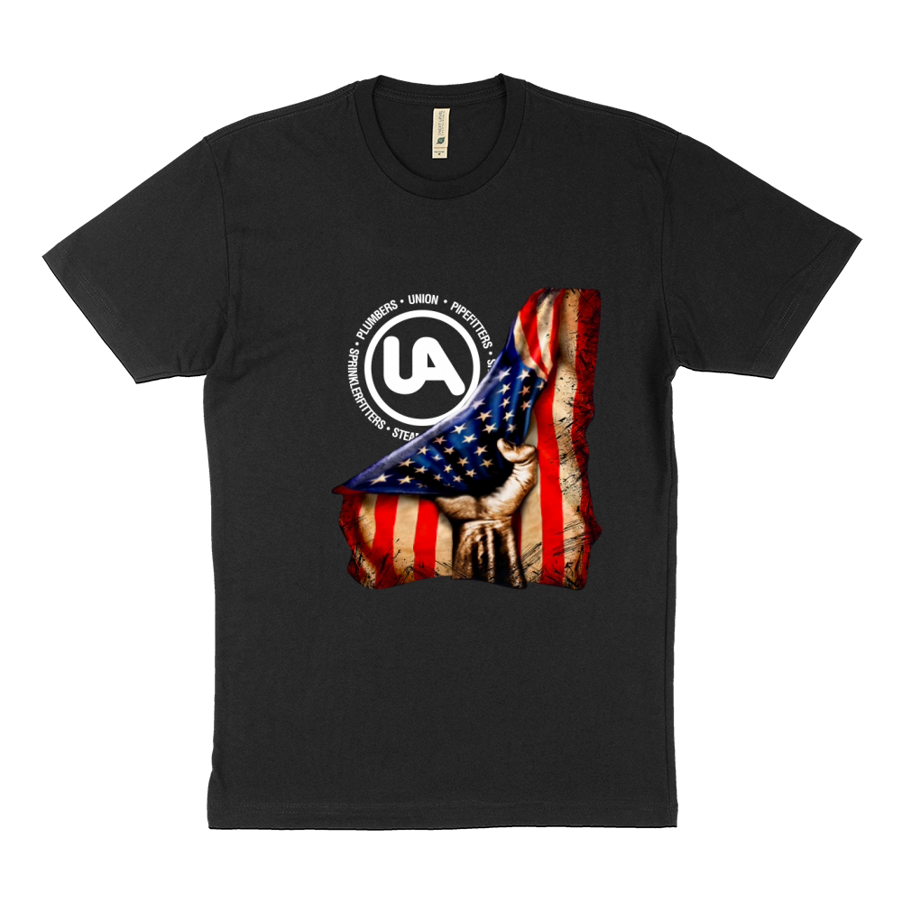 Plumbers Union Pipefitters American Flag Sustainable T-Shirt