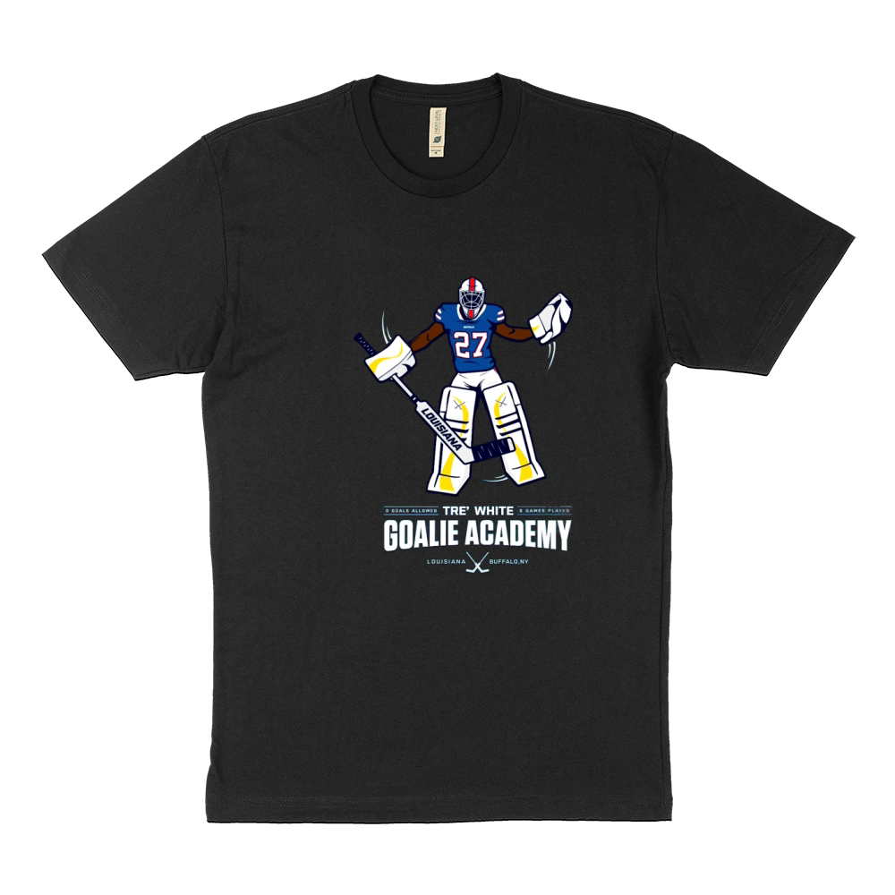 tre white goalie academy shirt Sustainable T-Shirt