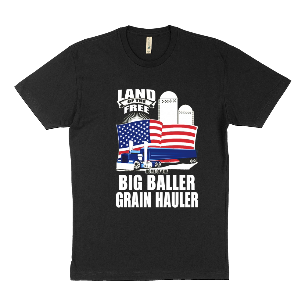 TRUCK DRIVER GRAIN HAULER LAND OF FREE Sustainable T-Shirt