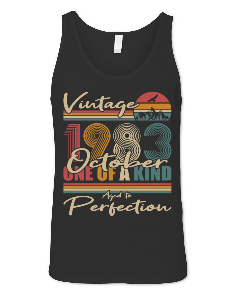 40th birthday october 1983 vintage 1983 Unisex Jersey Tank