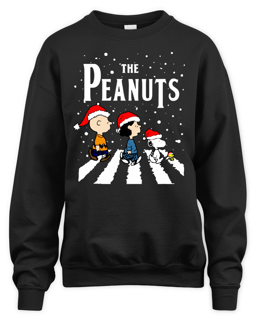 The Peanuts Abbey Road Christmas Snoopy Unisex Premium Crewneck Sweatshirt