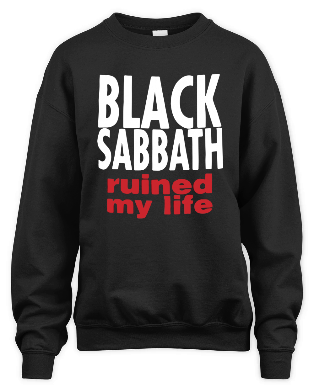 Vintage 1990s Black Sabbath Ruined My Life Unisex Premium Crewneck Sweatshirt