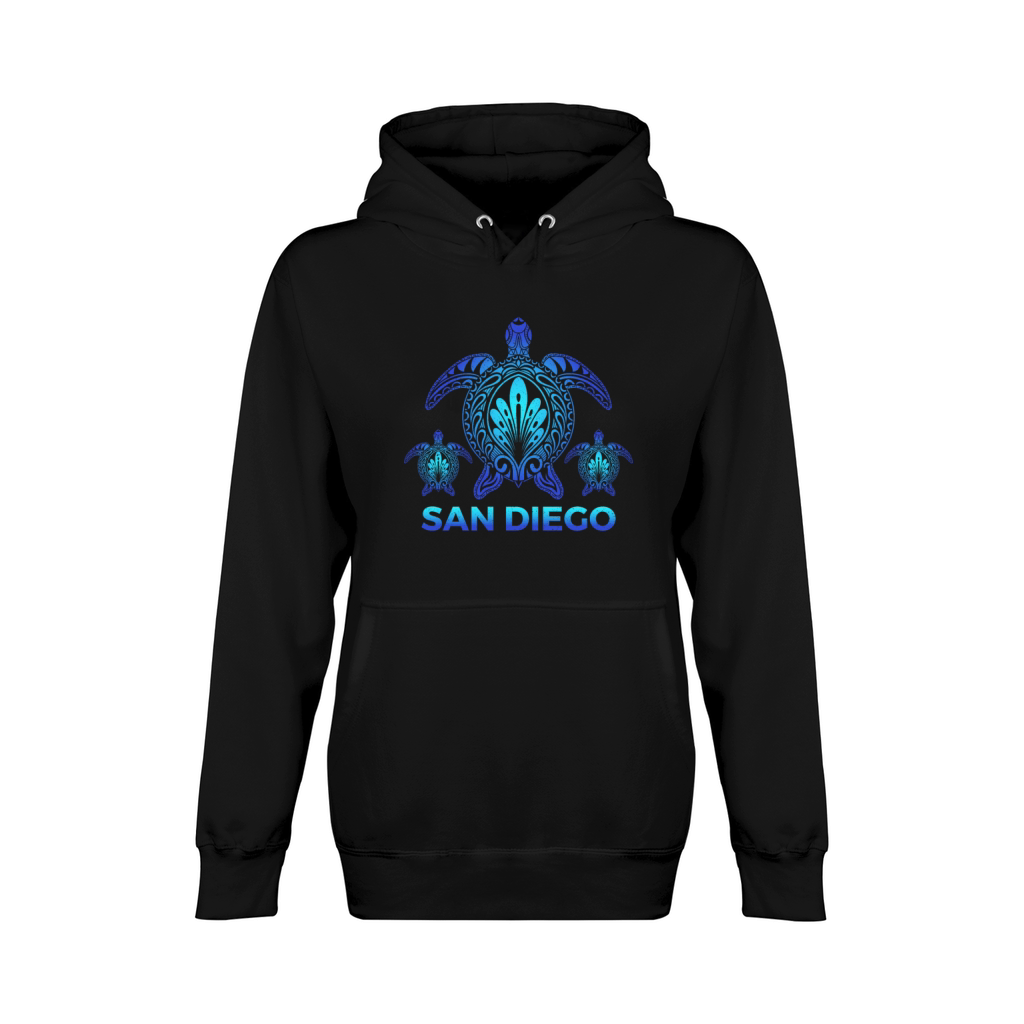 Vintage San Diego California CA Turtle Souvenirs Unisex Premium Pullover Hoodie