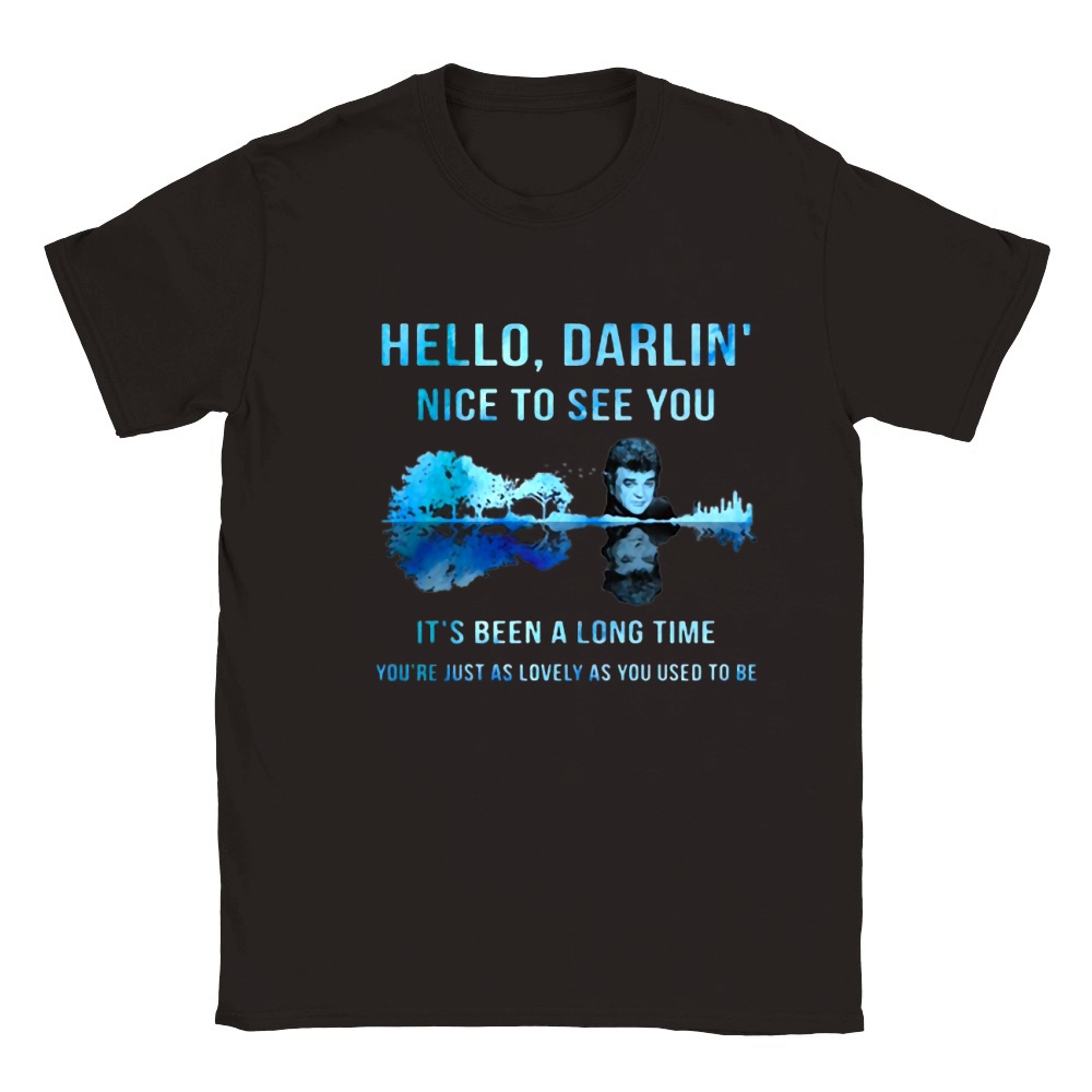 Conway Twitty Hello Darlin’ Nice To See You Guitar Lake Classic Kids Crewneck T-shirt