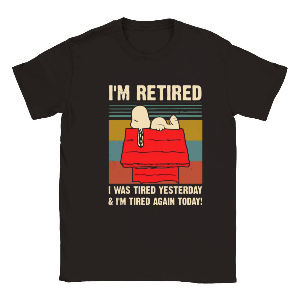 Snoopy i’m retired i was tired yesterday & i’m tired again today shirt Classic Kids Crewneck T-shirt