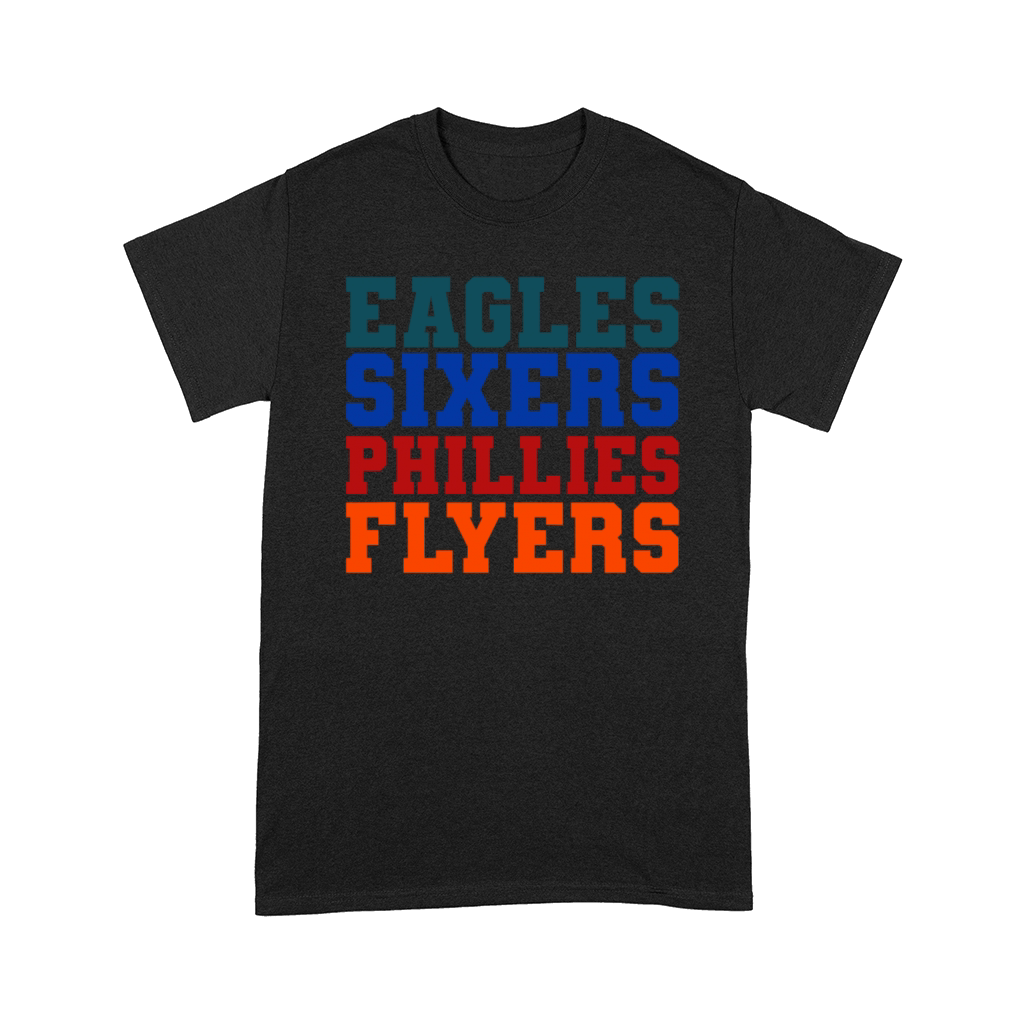 Retro Vintage Eagles Sixers Phillies Flyers Comfort T-shirt