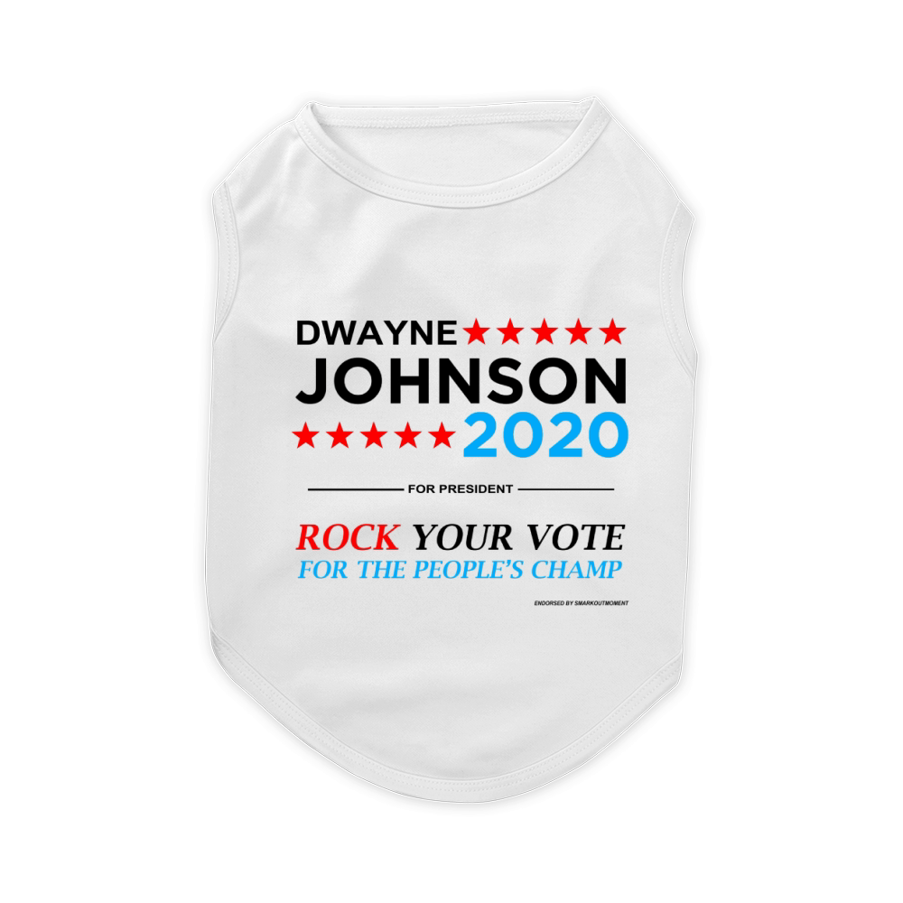 Vote The Rock 2020 President Dwayne Johnson Election (black) T-Shirt Pet T-Shirt