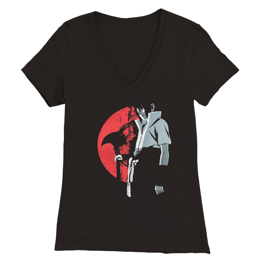 Anime - Naruto - Sasuke Premium Womens V-Neck T-shirt