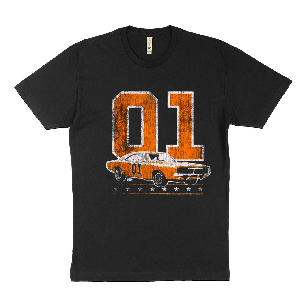 DUKES OF HAZZARD GENERAL LEE 2 COLOR VINTAGE ON ORANGE Sustainable T-Shirt