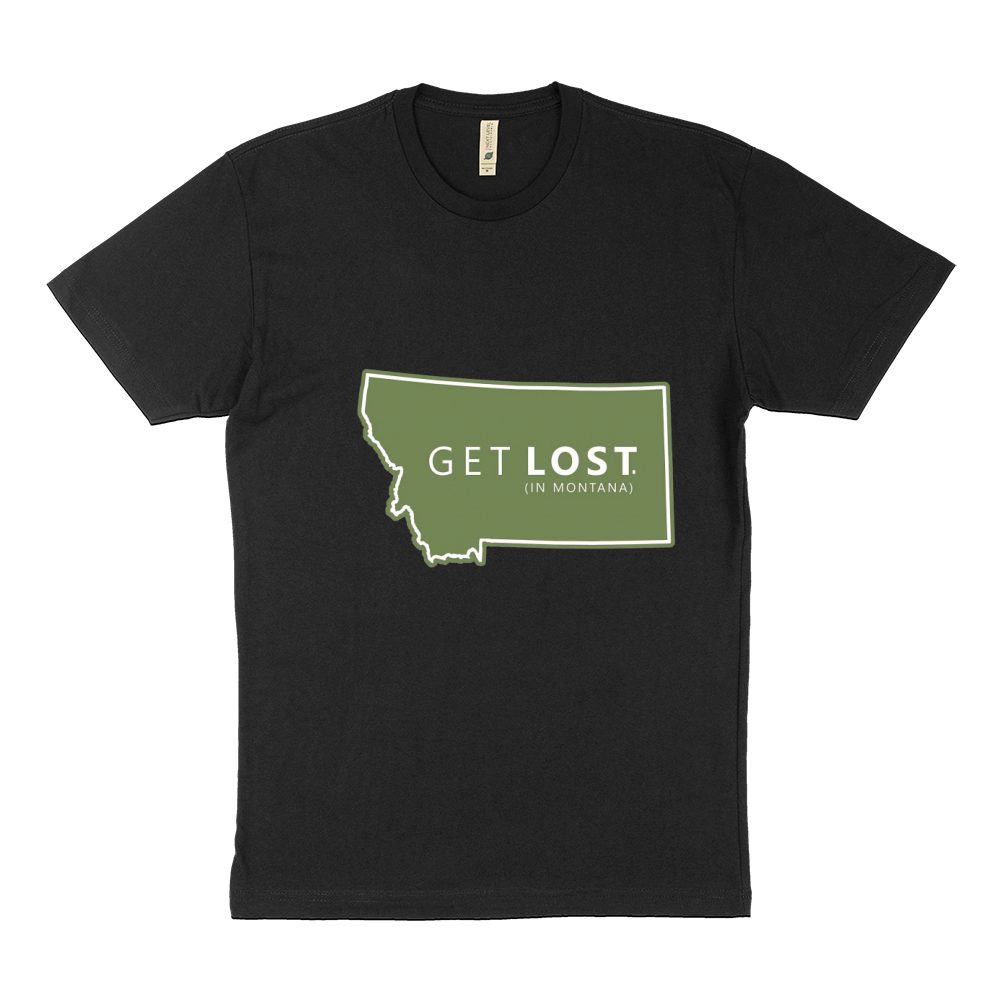 GET LOST IN MONTANA MT STATE DECAL Sustainable T-Shirt