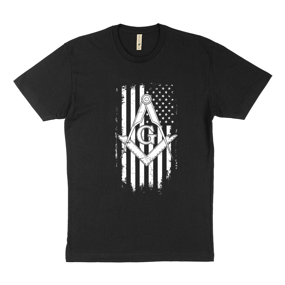 Masonic American Flag Sustainable T-Shirt