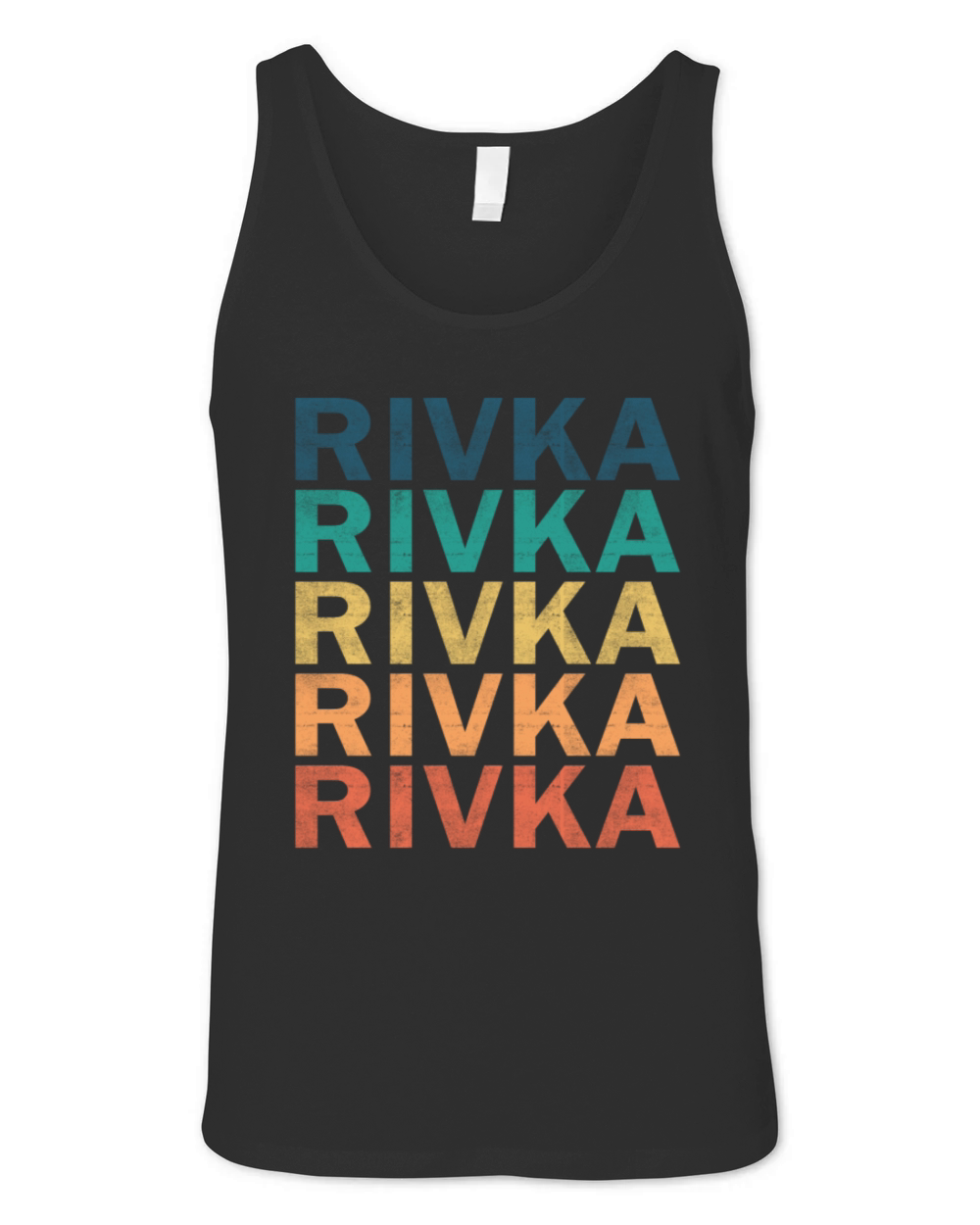 Rivka Name T Shirt - Rivka Vintage Retro Name Gift Unisex Jersey Tank