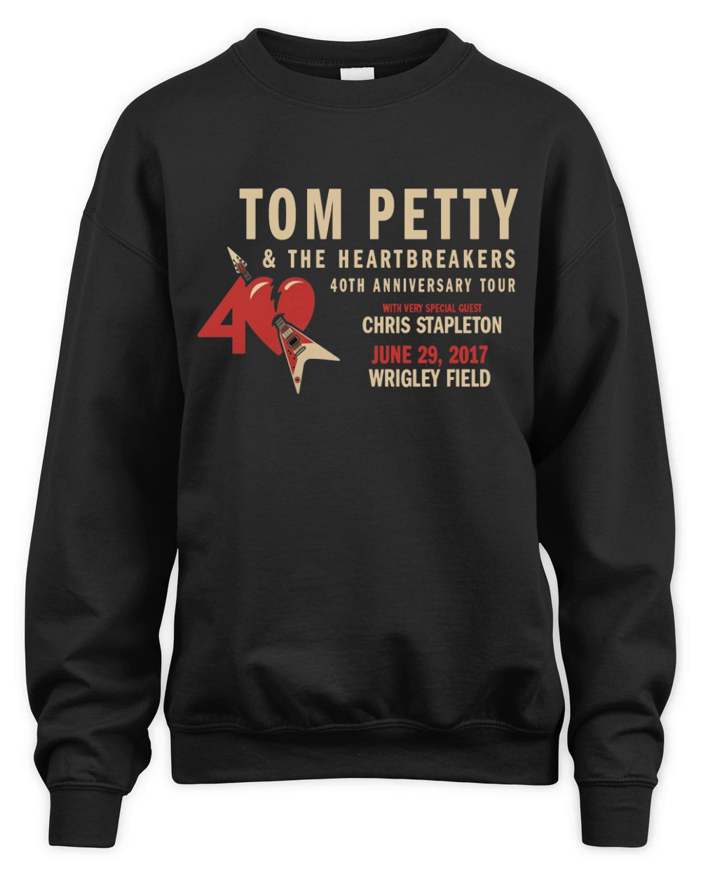 40TH ANNIVERSARY TOUR TOM PETTY Unisex Premium Crewneck Sweatshirt