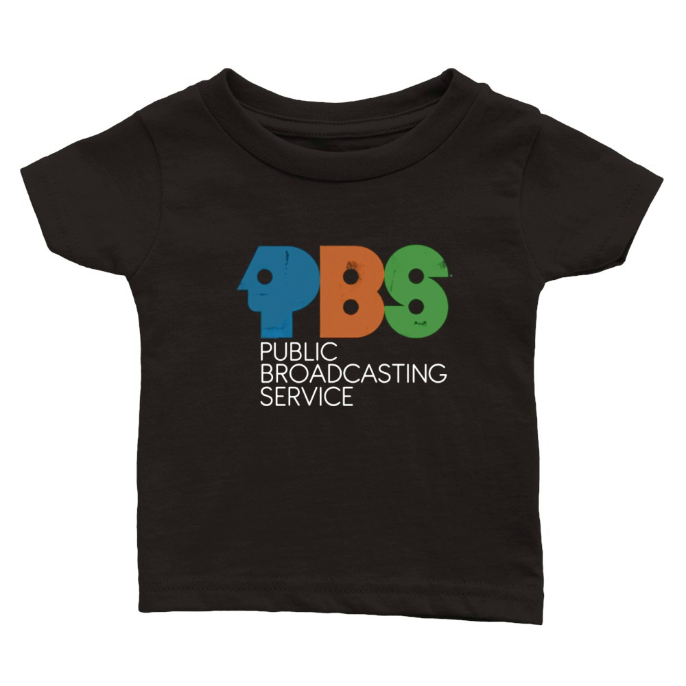 PBS Vintage Logo Distressed Classic Baby Crewneck T-shirt