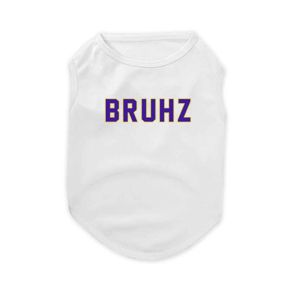 Mens Omega Gold Purple Q Psi Phi Bruhz T-Shirt Pet T-Shirt