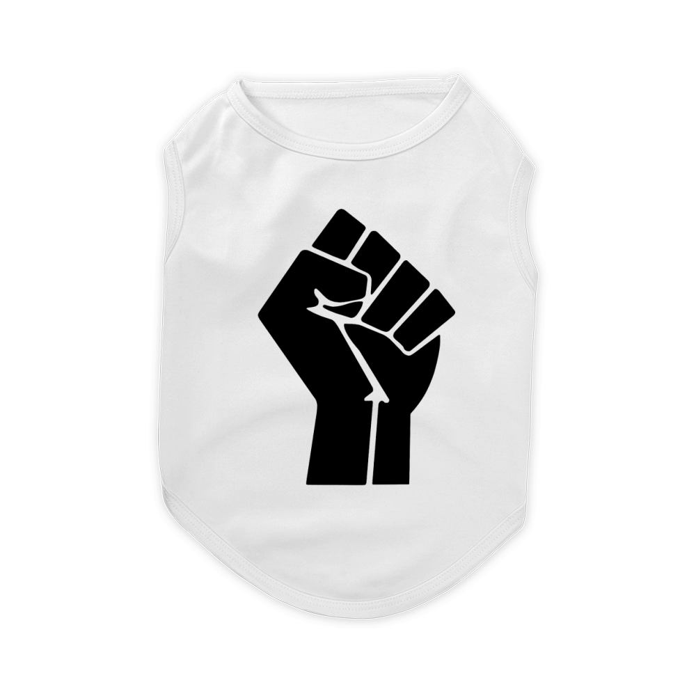 Raised Fist Black Power Pet T-Shirt