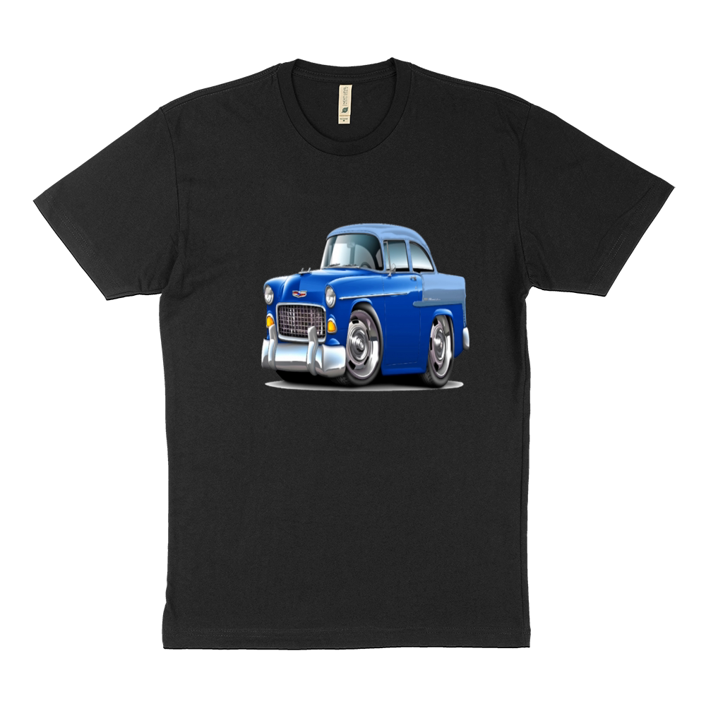 1955 Chevy Belair Blue Car Custom Sustainable T-Shirt