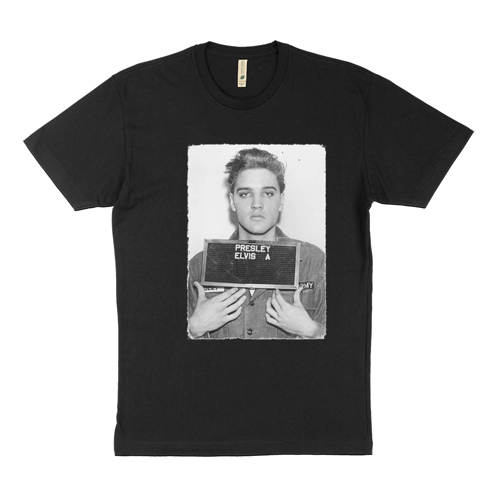 Elvis Presley Army Mug Shot Sustainable T-Shirt