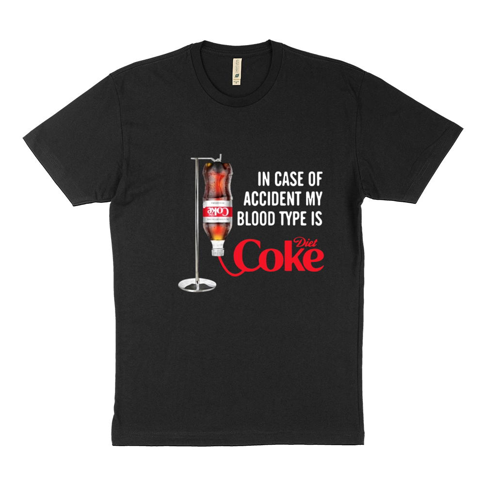 In case of accident my blood type is Diet Coke Sustainable T-Shirt