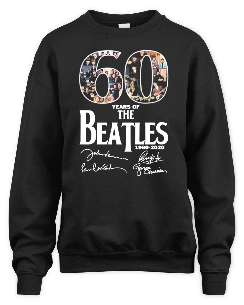 The Beatles 60th Anniversary 1960-2020 Signature Unisex Premium Crewneck Sweatshirt