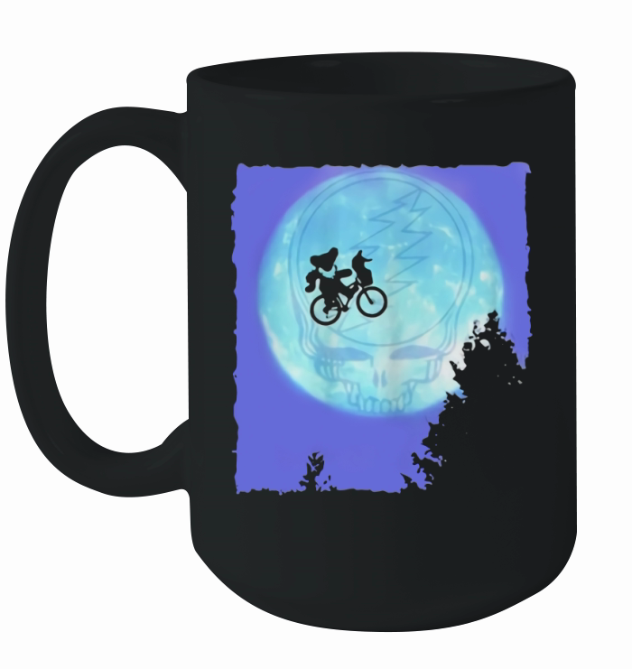 Bear Cycling The Moon Grateful Dead Ceramic Mug