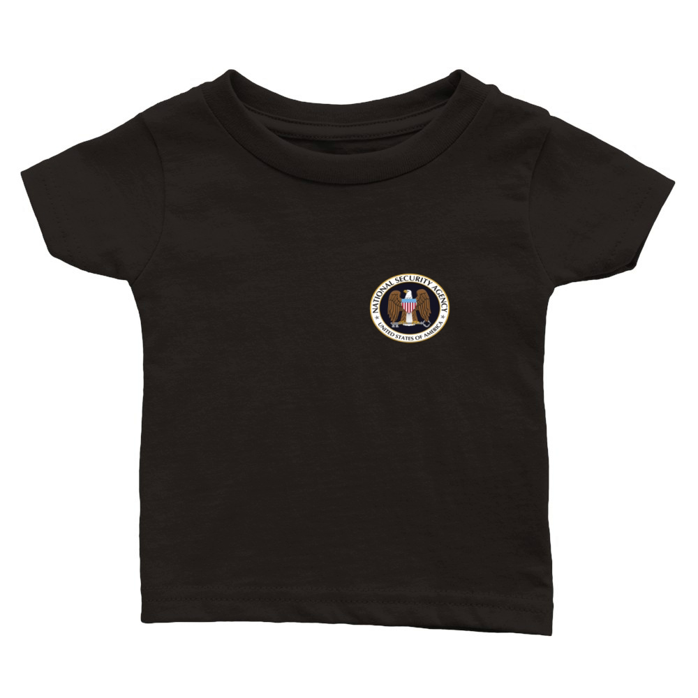 NATIONAL SECURITY AGENCY NSA LOGO DISTRESSED T-SHIRTS Classic Baby Crewneck T-shirt