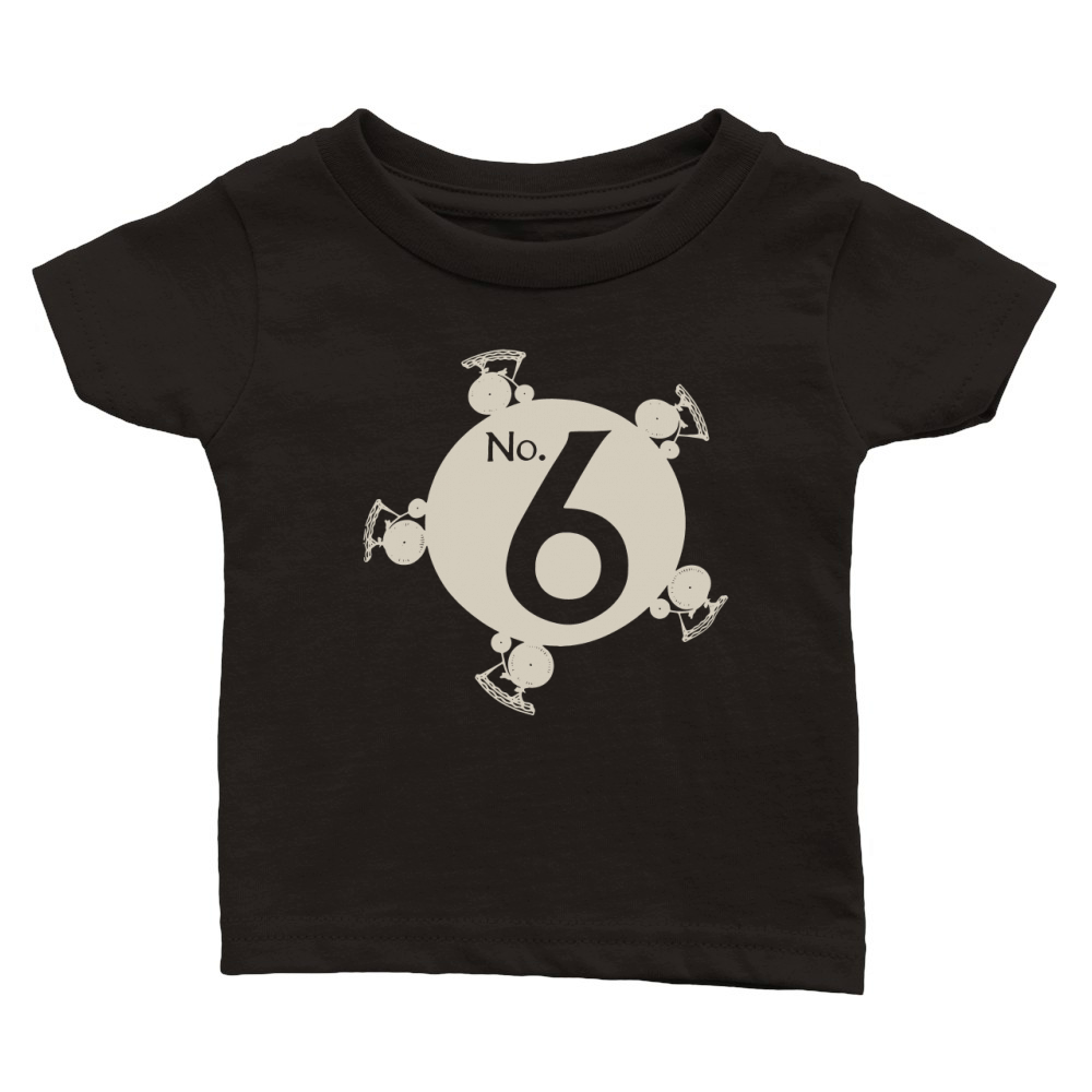 The Prisoner Number 6 Retro TV Series Classic Baby Crewneck T-shirt