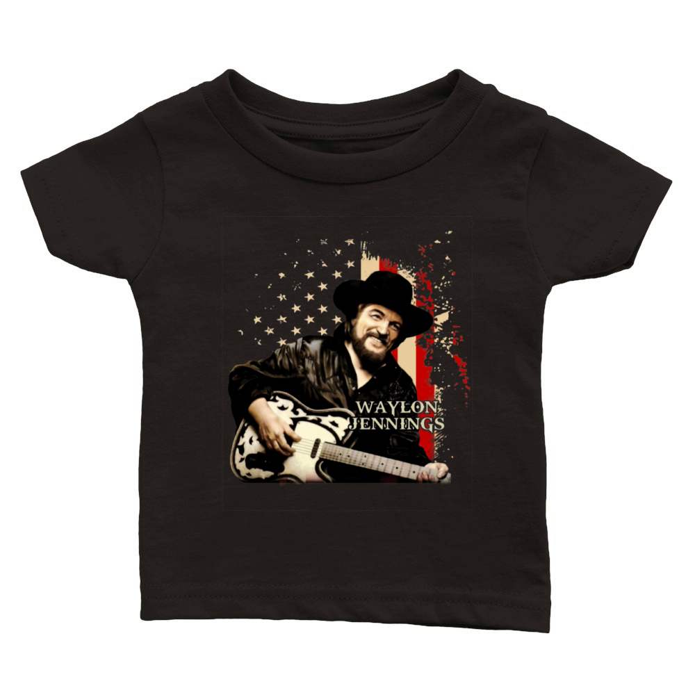 Waylon Jennings america Classic Baby Crewneck T-shirt