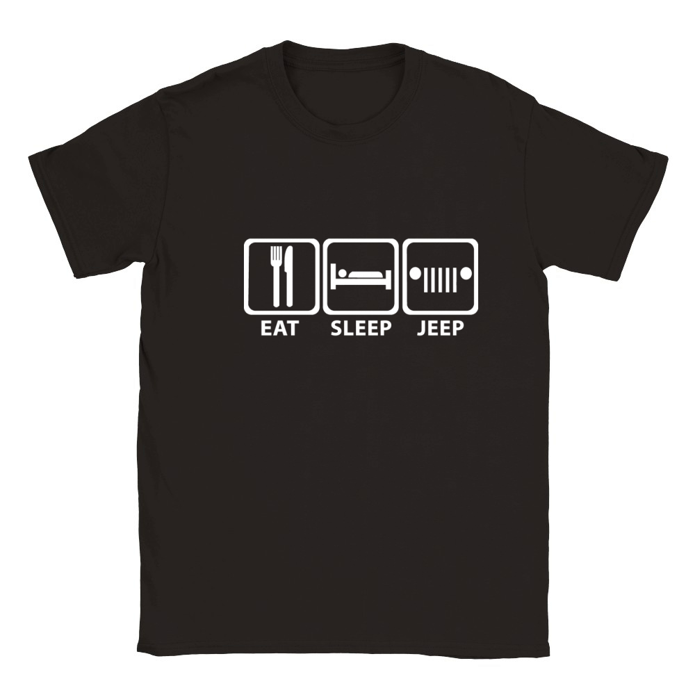 eAT sLEEP jEEP Classic Kids Crewneck T-shirt