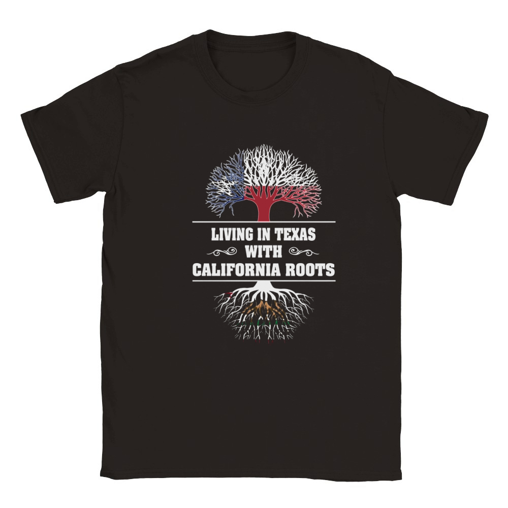 LIVING IN TEXAS WITH CALIFORNIA ROOTS Classic Kids Crewneck T-shirt