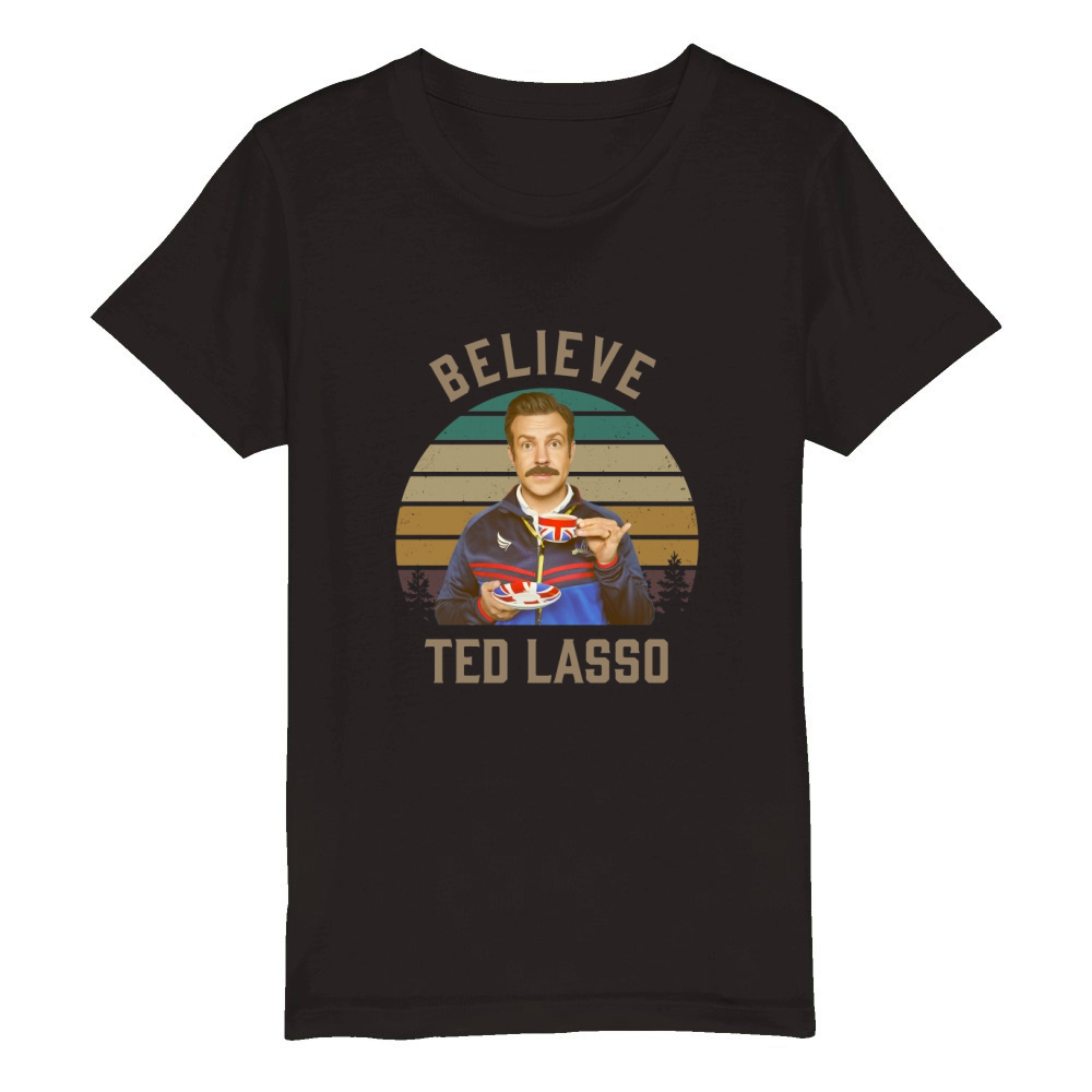 Ted Lasso Believe Vintage Organic Kids Crewneck T-shirt