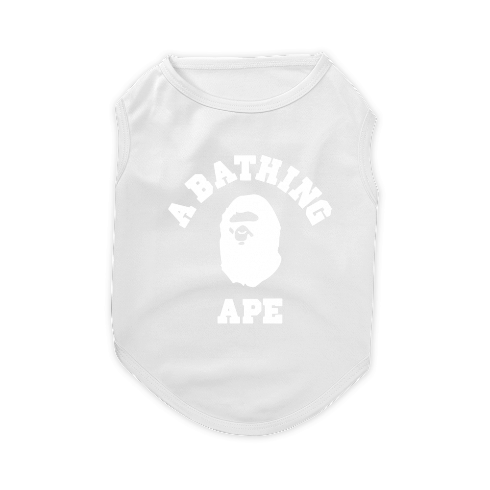 A BATHING APE - White T-Shirt Pet T-Shirt