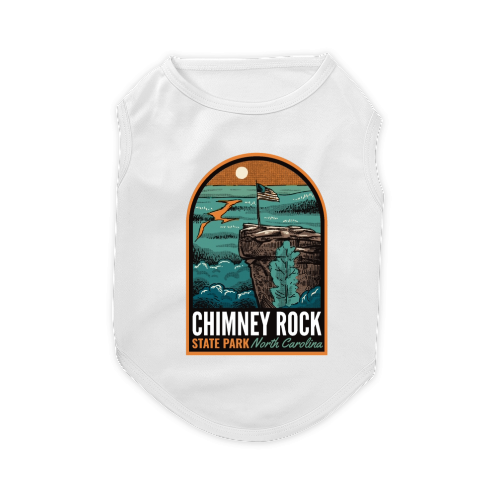 Chimney Rock State Park NC Vintage Pet T-Shirt