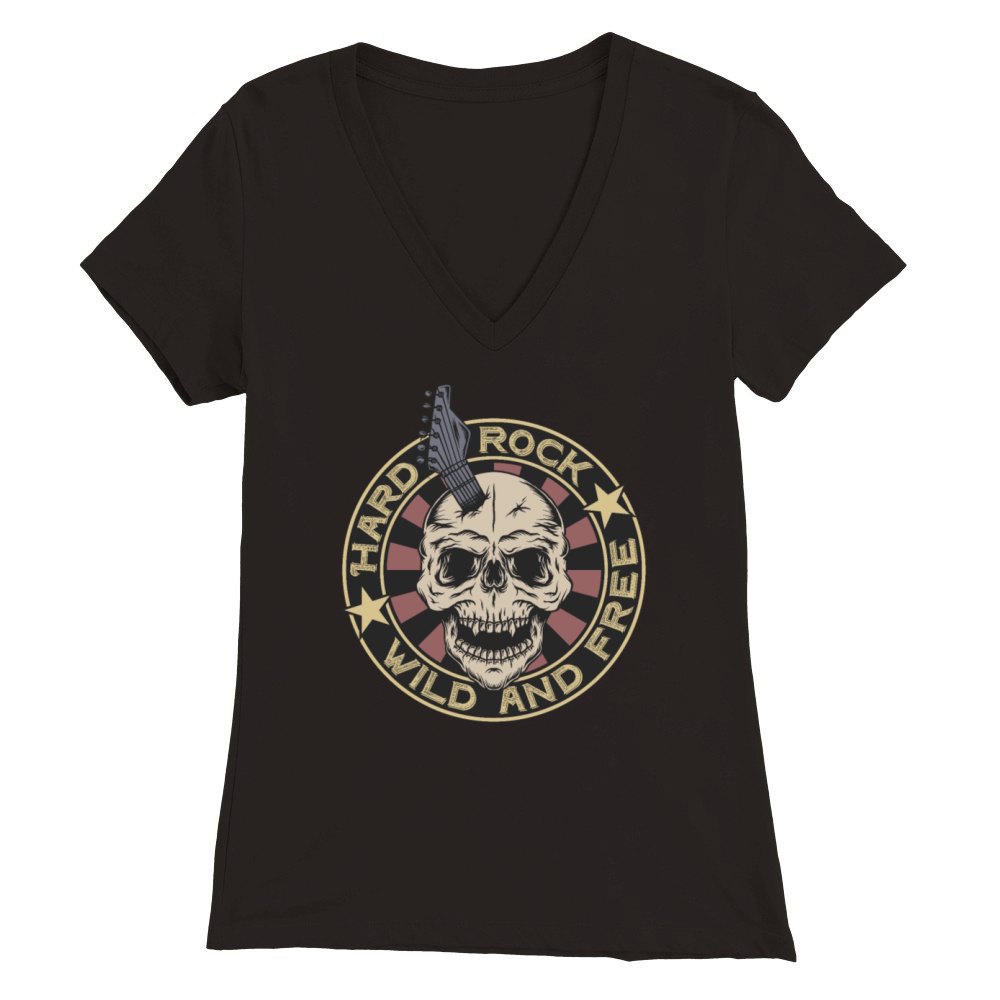 Rock music 6 Premium Womens V-Neck T-shirt