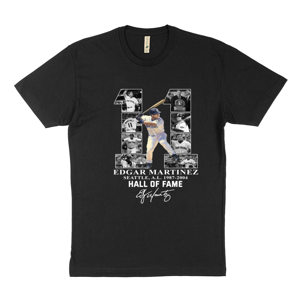 Edgar Martinez 11 Seattle Hall Of Fame signature shirt Sustainable T-Shirt