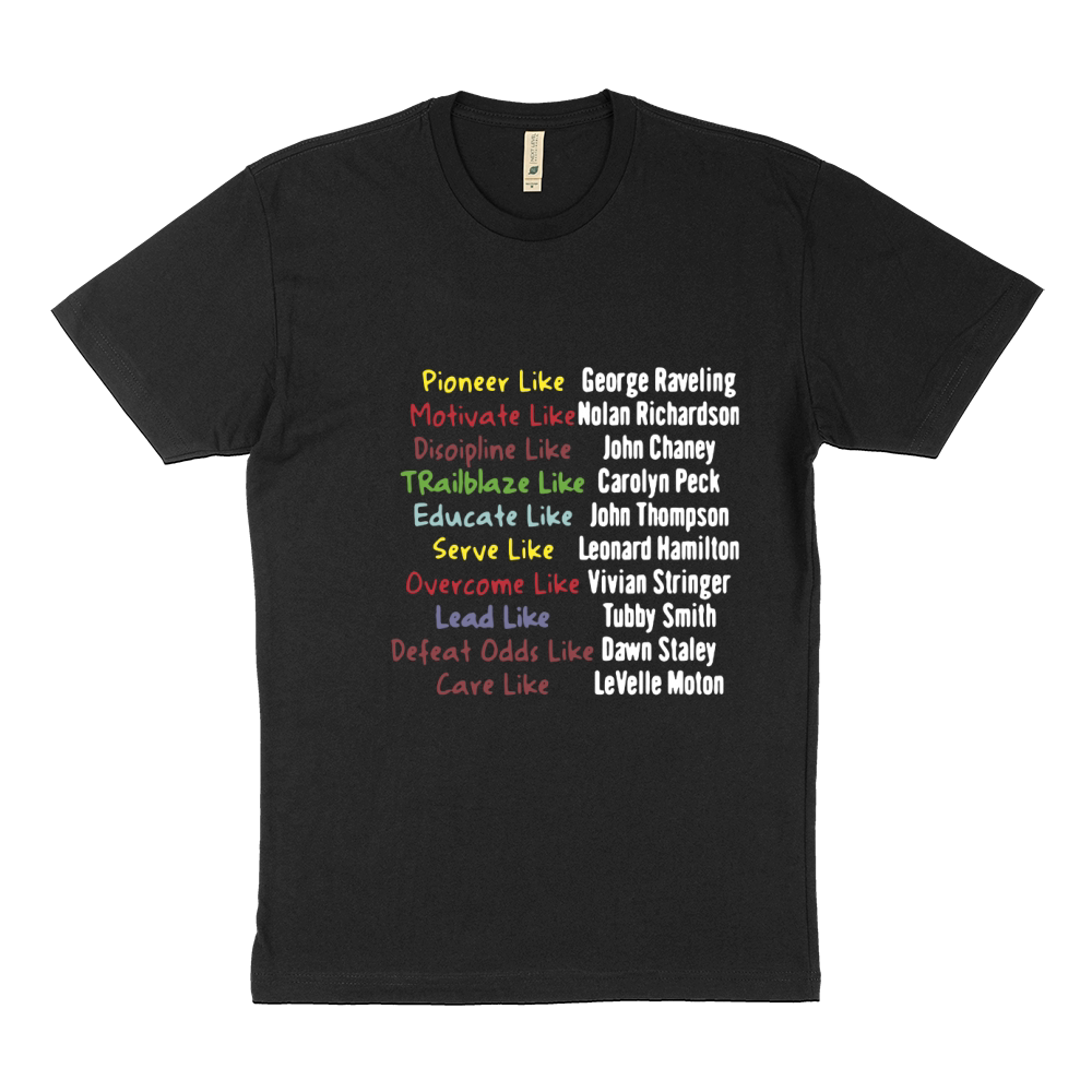Pioneer like george raveling motivate like nolan richardson Sustainable T-Shirt