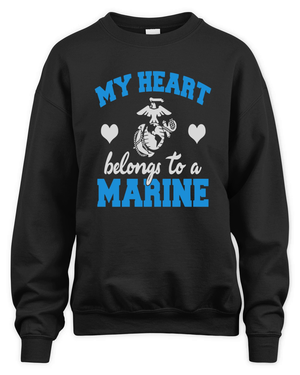 my heart belongs to a marine marine Unisex Premium Crewneck Sweatshirt