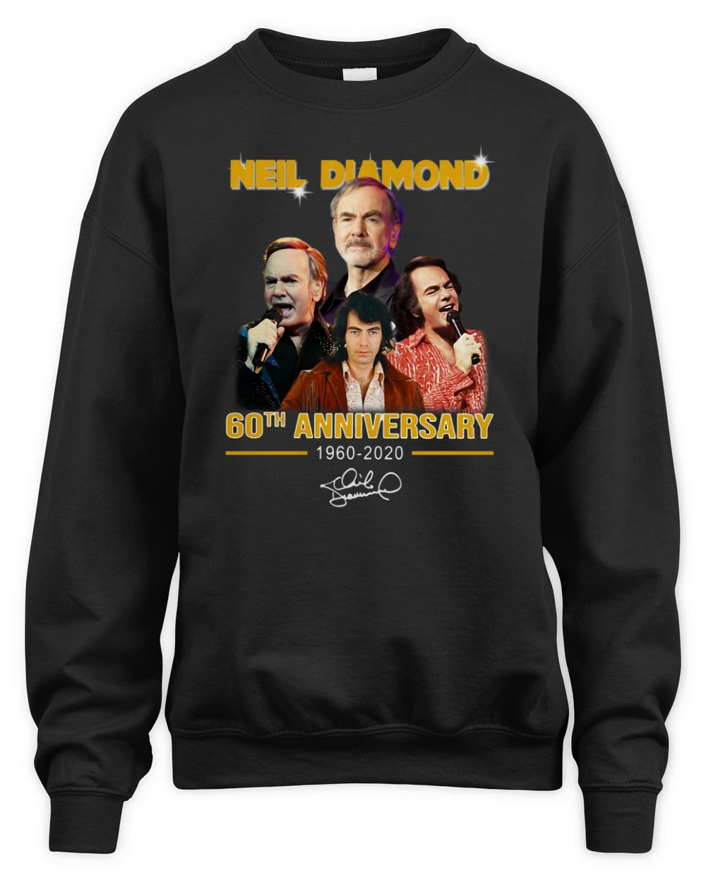 Neil Diamond 60th anniversary 1960-2020 signature shirt Unisex Premium Crewneck Sweatshirt