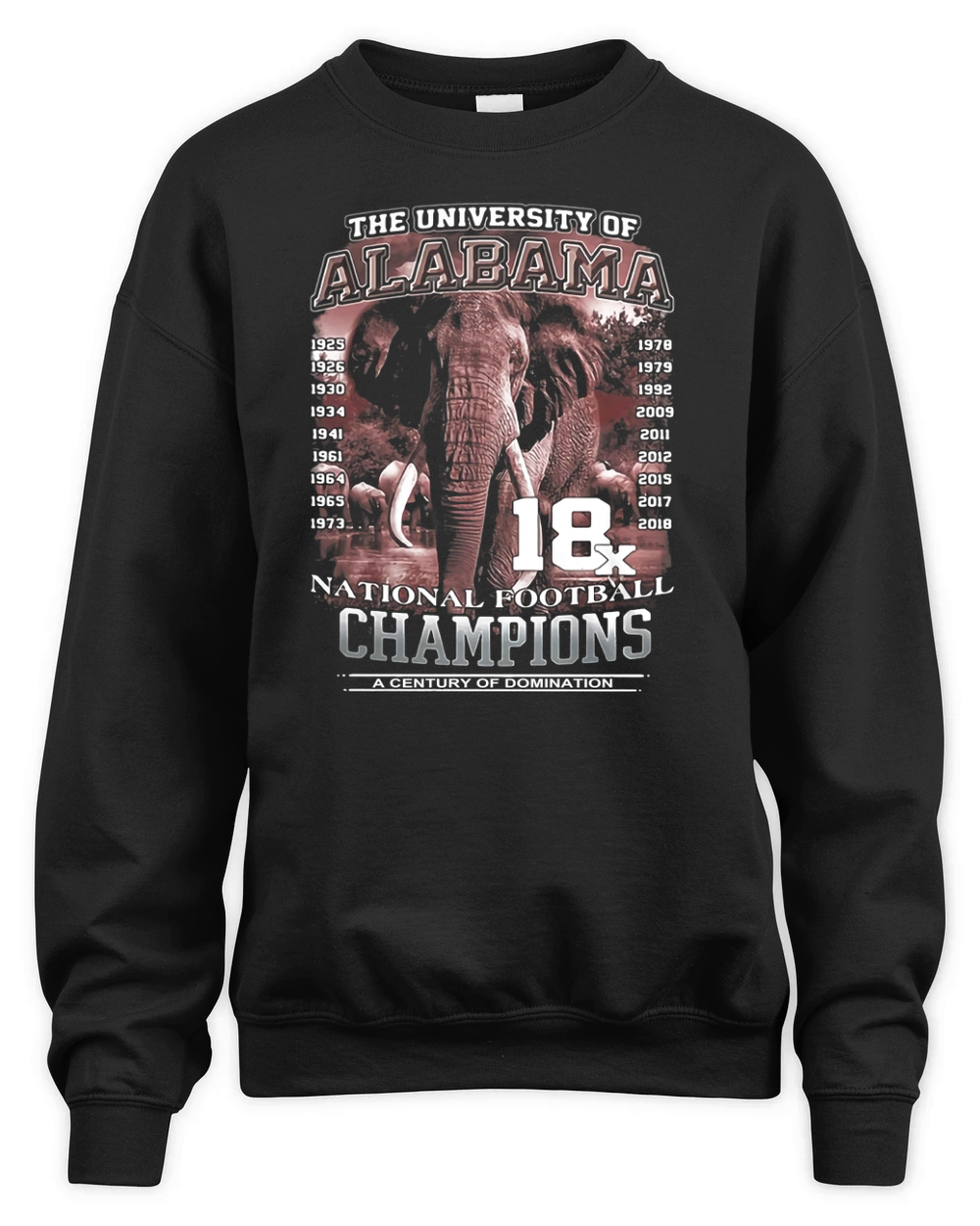 The University of Alabama National Football Champions a Century Unisex Premium Crewneck Sweatshirt