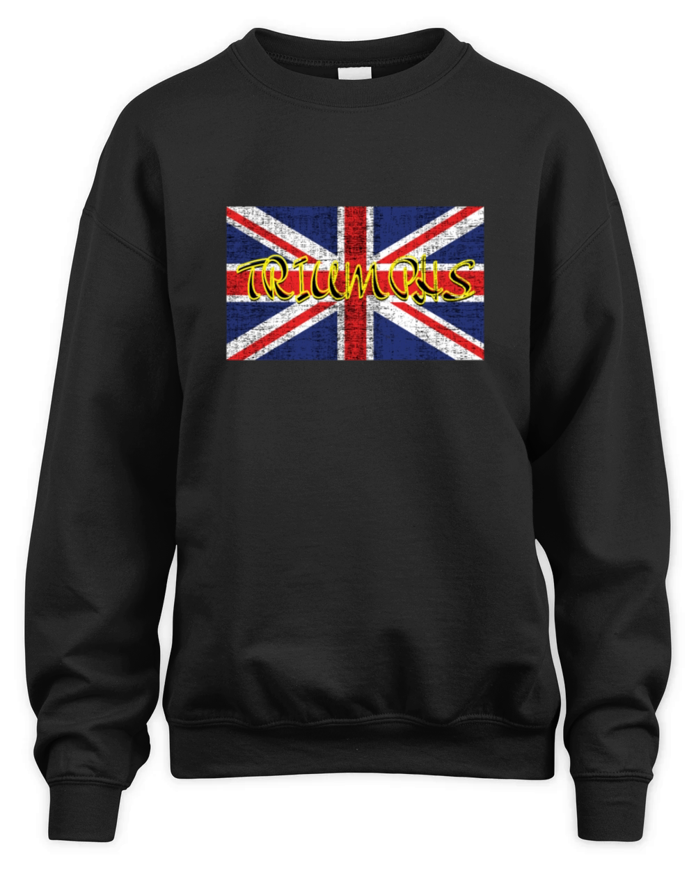 Triumphs Vintage England Flag Motorcycles Lover Unisex Premium Crewneck Sweatshirt