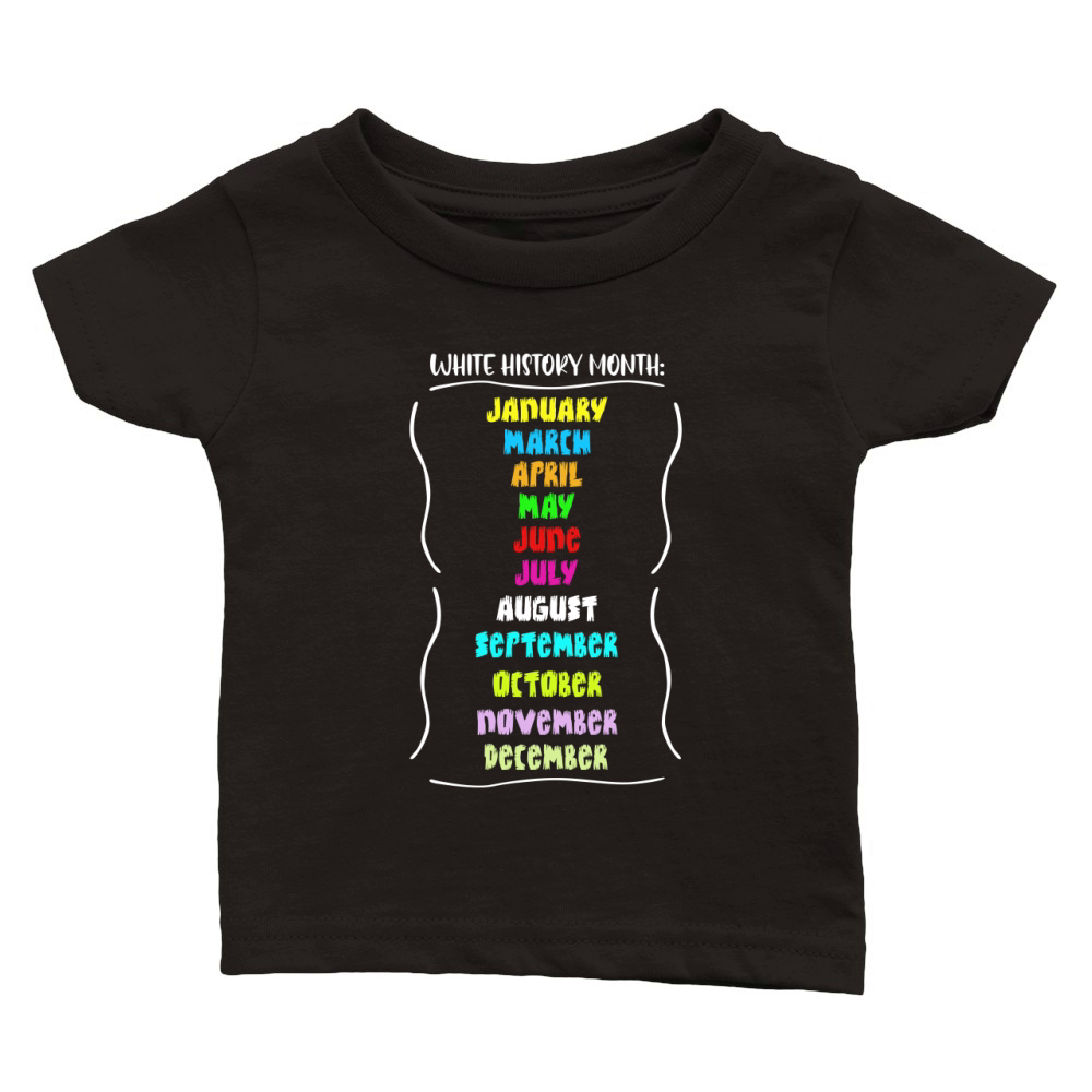 White History Month Colorful Classic Baby Crewneck T-shirt