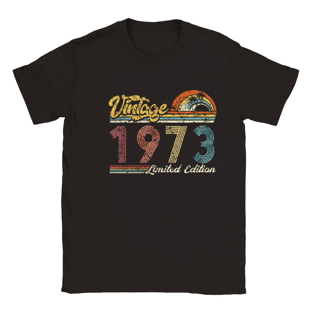 Vintage "Limited Edition" Vintage 1973 Birthday Classic Kids Crewneck T-shirt