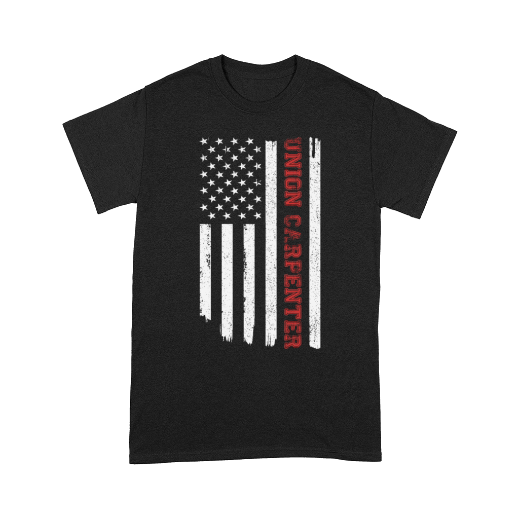 Vintage American USA Flag Union Carpenter Humor Comfort T-shirt