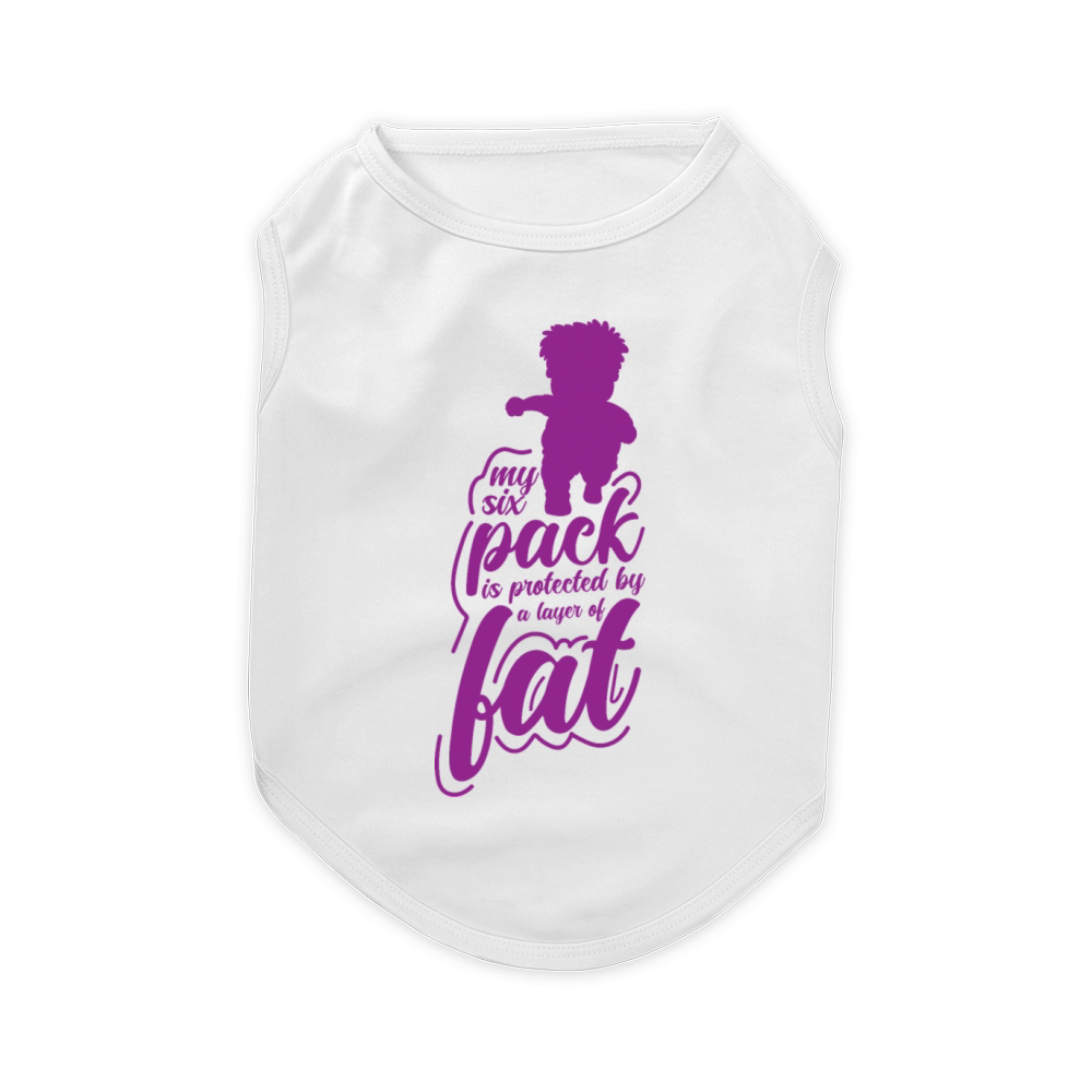 My Six Pack is Protected by A Large of Fat Pet T-Shirt
