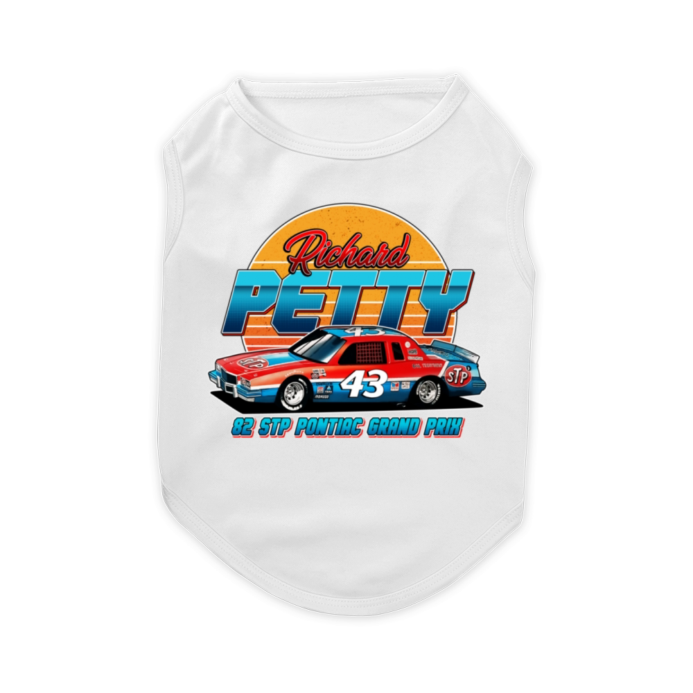Richard Petty 43 Nascar Legend retro 80s style Pet T-Shirt